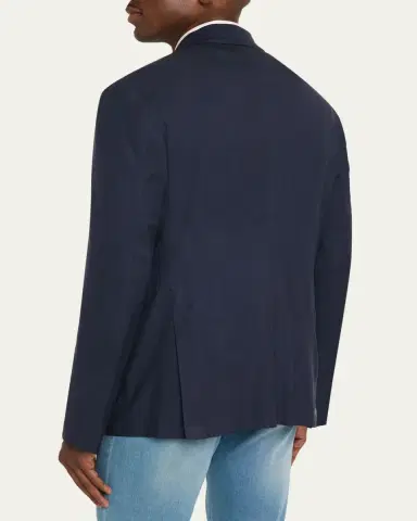 Kiton Men's Washed Cashmere Single-Breasted Jacket | Thumbnail 3