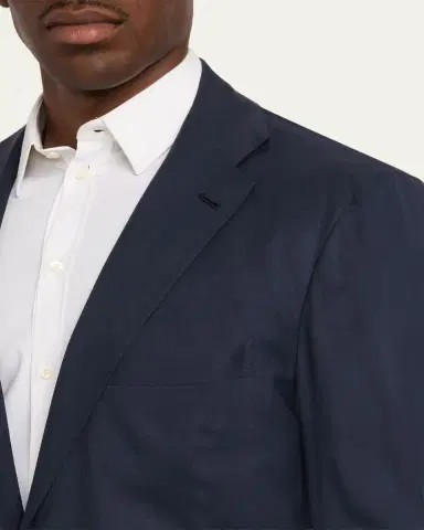 Kiton Men's Washed Cashmere Single-Breasted Jacket | Thumbnail 5