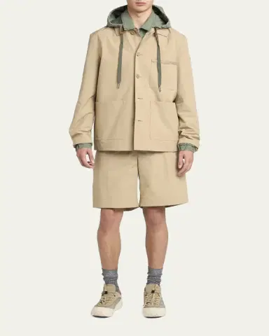 Moncler Men's Cotton Full-Zip Hooded Jacket | Thumbnail 2 Moncler Men's Cotton Full-Zip Hooded Jacket | Thumbnail 2