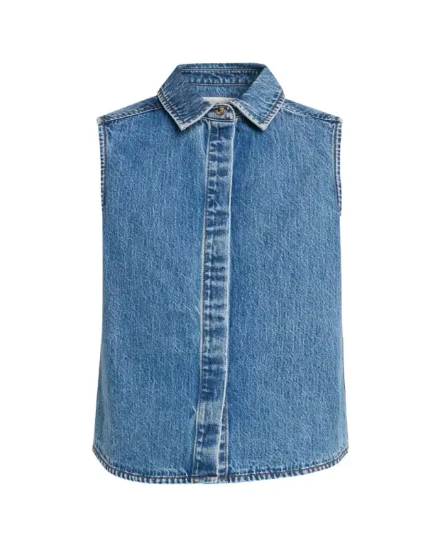 STILL HERE Emma Sleeveless Denim Top