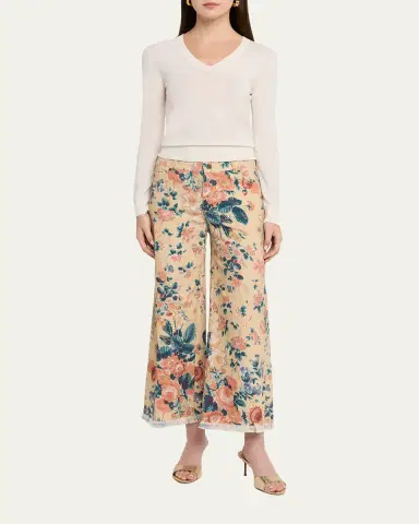 Kobi Halperin Anne Cropped Floral-Print Pants | Thumbnail 2 Kobi Halperin Anne Cropped Floral-Print Pants | Thumbnail 2