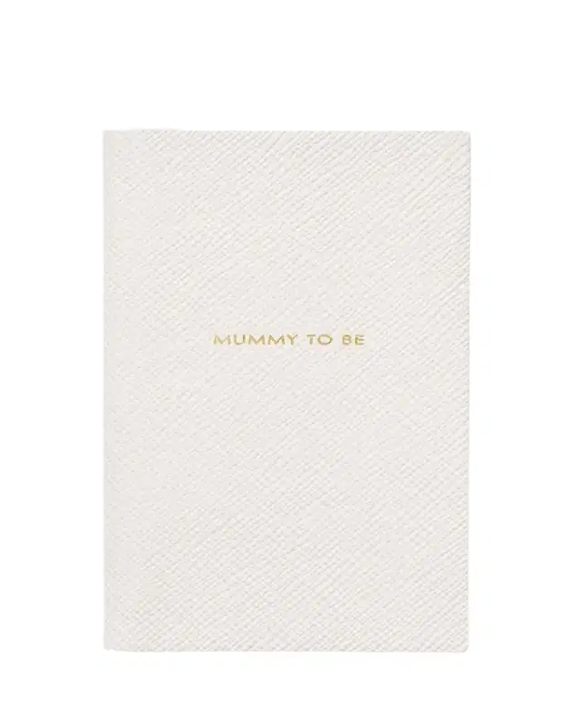 Smythson "Mummy To Be" Panama Leather Pocket Notebook