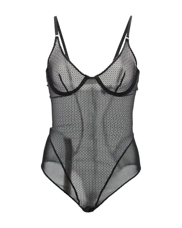 Scoop-Neck Crochet Bodysuit