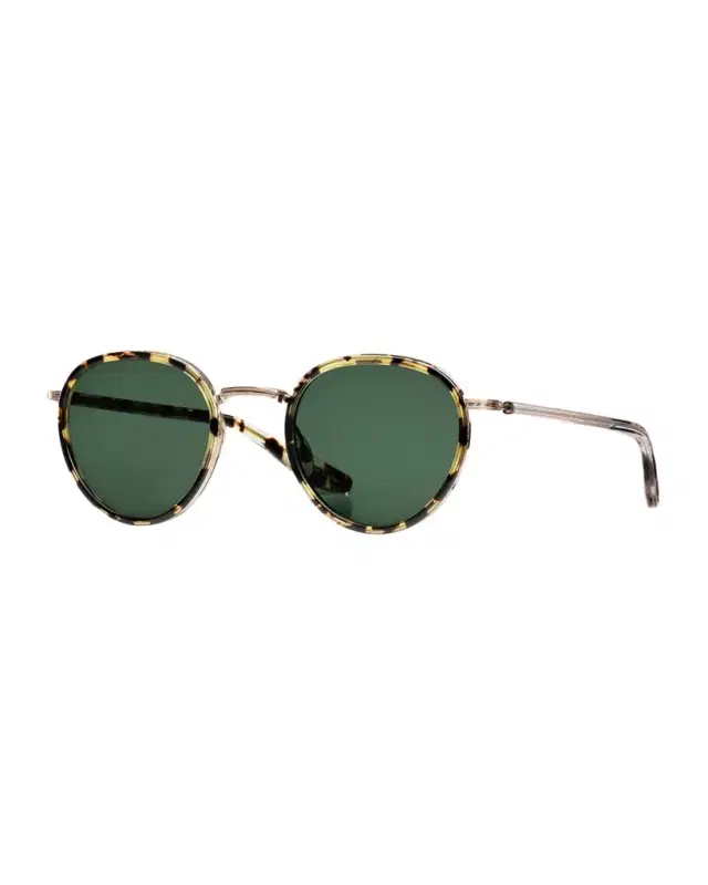 Barton Perreira Men 's Echelon Heroine Round Aviator Sunglasses