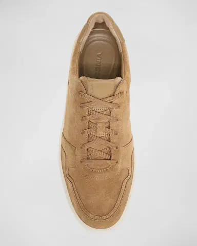 Vince Men's Peyton Tonal Suede Low-Top Sneakers | Thumbnail 4