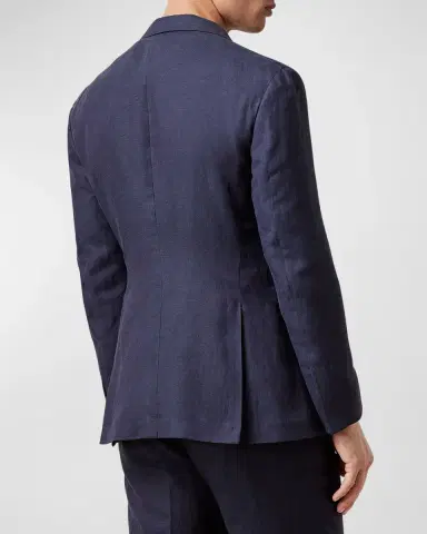Ralph Lauren Purple Label Hadley Hand-Tailored Silk-Linen Jacket | Thumbnail 4