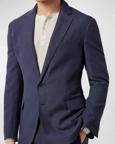 Ralph Lauren Purple Label Hadley Hand-Tailored Silk-Linen Jacket | Thumbnail 5