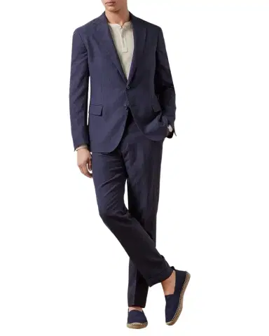 Ralph Lauren Purple Label Hadley Hand-Tailored Silk-Linen Jacket | Thumbnail 1