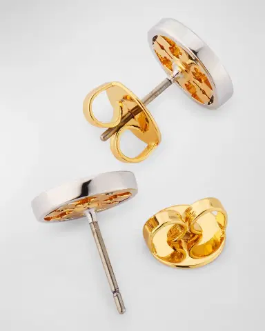 Tory Burch Icon Circle Stud Earrings | Thumbnail 4 Tory Burch Icon Circle Stud Earrings | Thumbnail 4