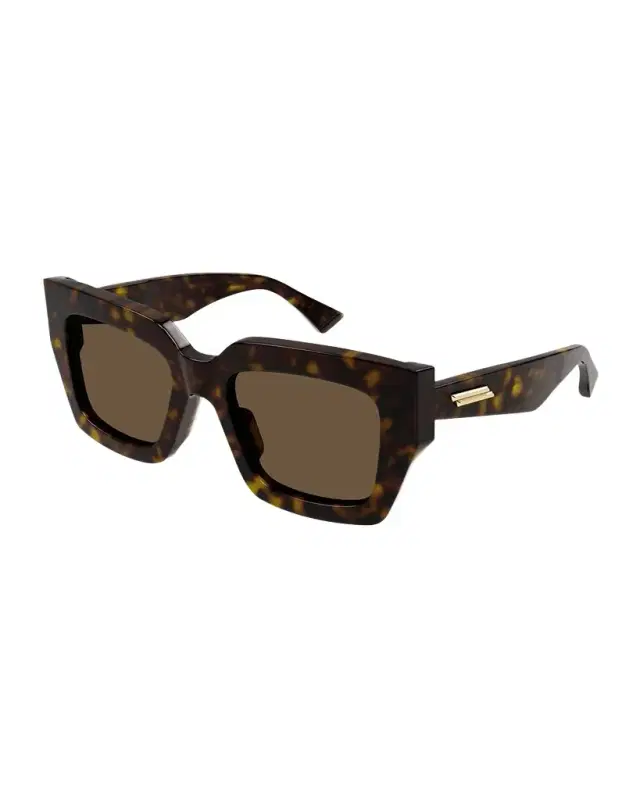 Bottega Veneta Raised Logo Acetate Cat-Eye Sunglasses
