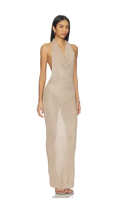 Brylee Knit Drape Maxi Dress