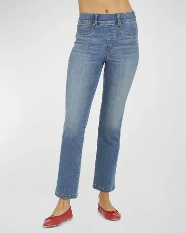 Spanx High-Rise Straight-Leg Denim Jeans | Thumbnail 2 Spanx High-Rise Straight-Leg Denim Jeans | Thumbnail 2