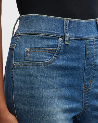 Spanx High-Rise Straight-Leg Denim Jeans | Thumbnail 5 Spanx High-Rise Straight-Leg Denim Jeans | Thumbnail 5