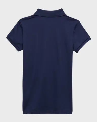 Polo Ralph Lauren Girl's Short-Sleeve Logo Embroidery Polo Shirt, Size S-XL | Thumbnail 2 Polo Ralph Lauren Girl's Short-Sleeve Logo Embroidery Polo Shirt, Size S-XL | Thumbnail 2