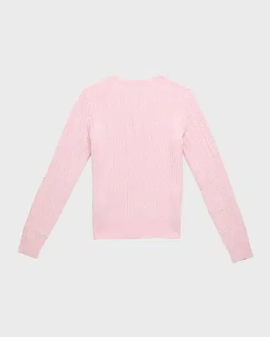 Polo Ralph Lauren Girl 's Mini Cable Knit Sweater | Thumbnail 2