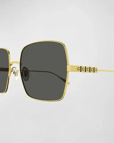 Gucci Block Logo Metal Alloy Square Sunglasses | Thumbnail 2 Gucci Block Logo Metal Alloy Square Sunglasses | Thumbnail 2