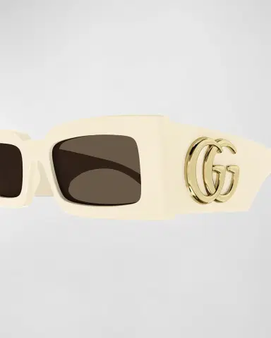 Gucci Geometric Acetate Rectangle Sunglasses | Thumbnail 2