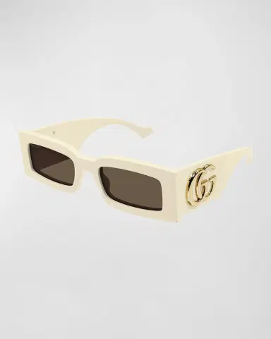 Gucci Geometric Acetate Rectangle Sunglasses | Thumbnail 3
