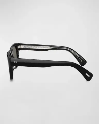 Oliver Peoples Men's Birell Sun Acetate Rectangle Sunglasses | Thumbnail 2