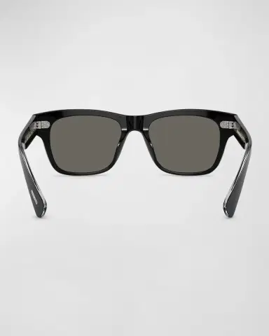 Oliver Peoples Men's Birell Sun Acetate Rectangle Sunglasses | Thumbnail 4
