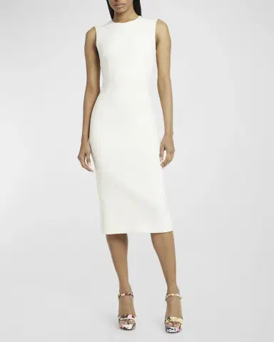 Dolce & Gabbana Sleeveless Crepe Midi Dress | Thumbnail 2 Dolce & Gabbana Sleeveless Crepe Midi Dress | Thumbnail 2