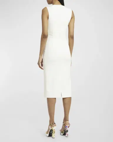 Dolce & Gabbana Sleeveless Crepe Midi Dress | Thumbnail 4 Dolce & Gabbana Sleeveless Crepe Midi Dress | Thumbnail 4