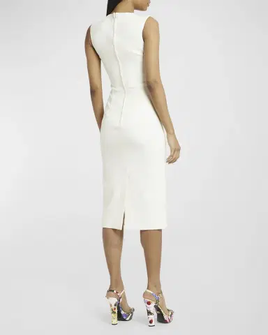 Dolce & Gabbana Sleeveless Crepe Midi Dress | Thumbnail 6 Dolce & Gabbana Sleeveless Crepe Midi Dress | Thumbnail 6