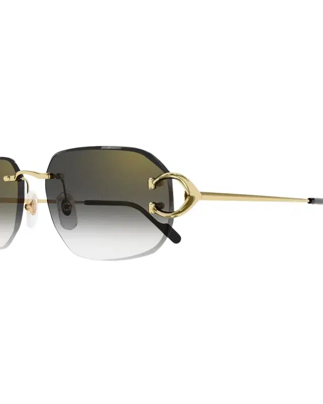 Men 's Rimless Metal Rectangle Sunglasses