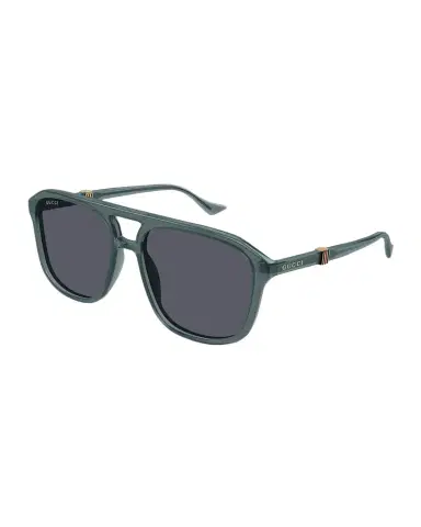 Gucci Men's Double-Bridge Acetate Aviator Sunglasses | Thumbnail 1