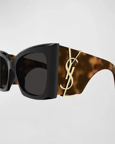 Saint Laurent Blaze Acetate Cat-Eye Sunglasses | Thumbnail 2