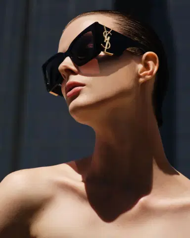 Saint Laurent Blaze Acetate Cat-Eye Sunglasses | Thumbnail 3