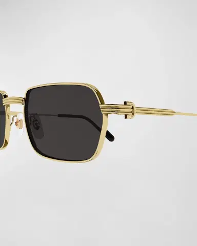 Cartier Men's Metal Rectangle Sunglasses | Thumbnail 2 Cartier Men's Metal Rectangle Sunglasses | Thumbnail 2