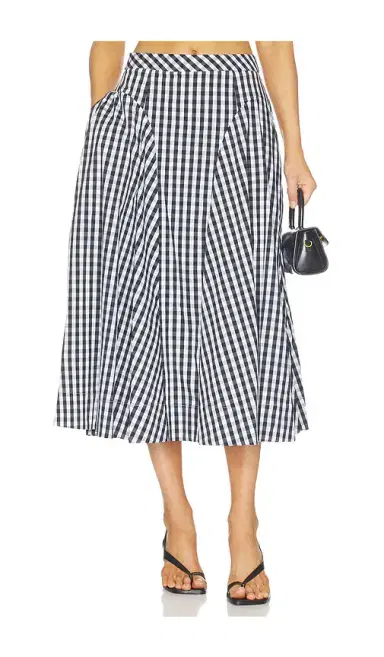 Milly Robin Gingham Midi Skirt | Thumbnail 1 Milly Robin Gingham Midi Skirt | Thumbnail 1