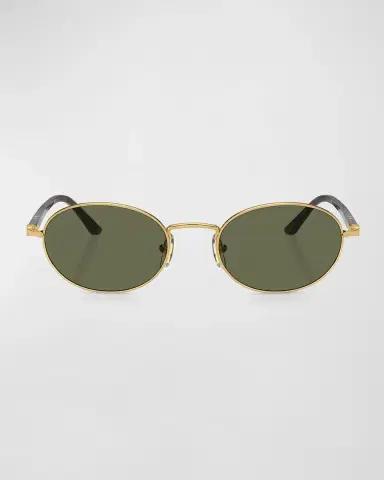PERSOL Men's Polarized Metal Oval Sunglasses | Thumbnail 3 PERSOL Men's Polarized Metal Oval Sunglasses | Thumbnail 3