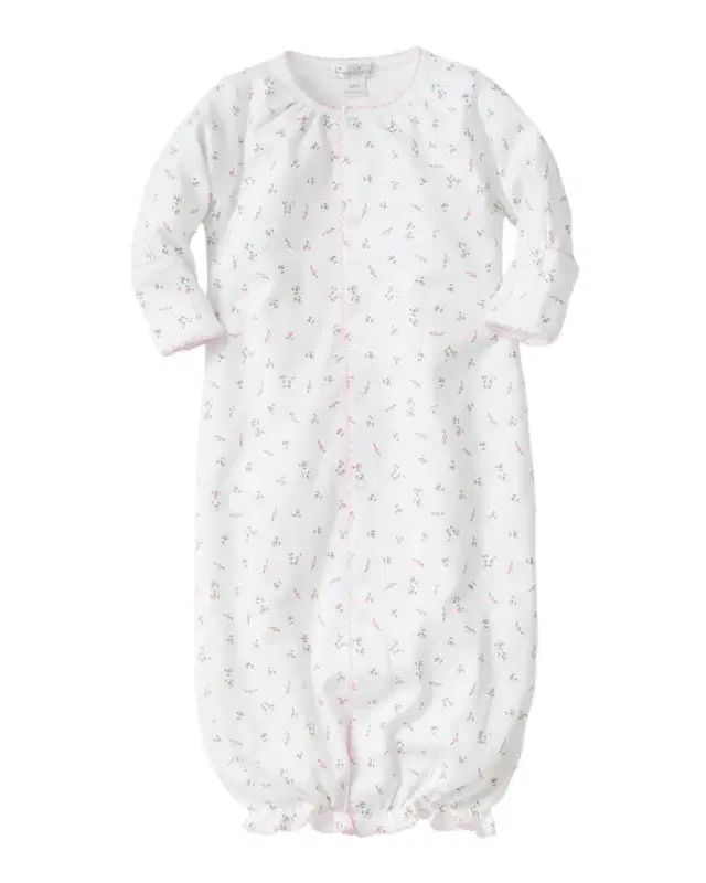 Girl 's Garden Rose Convertible Gown, Size Premie-S