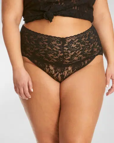 Hanky Panky Plus Size Floral Lace V-Kini Briefs | Thumbnail 1 Hanky Panky Plus Size Floral Lace V-Kini Briefs | Thumbnail 1