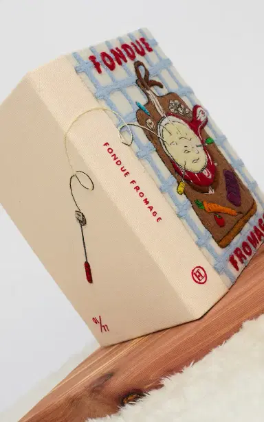 Olympia Le-Tan Fondue Fromage Book Clutch | Thumbnail 3 Olympia Le-Tan Fondue Fromage Book Clutch | Thumbnail 3