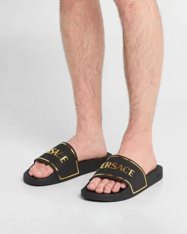 Versace Men's Logo Slide Sandals | Thumbnail 2
