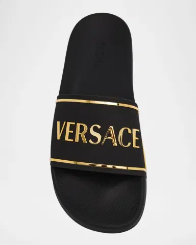 Versace Men's Logo Slide Sandals | Thumbnail 6