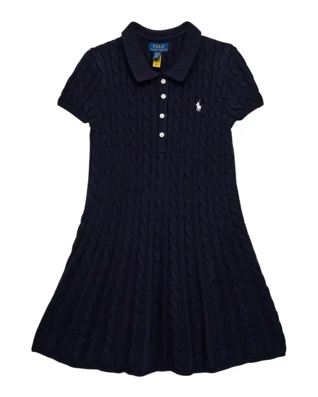 Polo Ralph Lauren Girl 's Cable Knit Sweater Dress