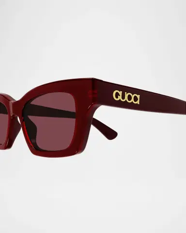 Gucci Logo Rectangular Cat-Eye Sunglasses | Thumbnail 2 Gucci Logo Rectangular Cat-Eye Sunglasses | Thumbnail 2
