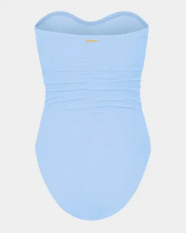 Milly Cabana Textured Ruched Strapless One-Piece Swimsuit | Thumbnail 2