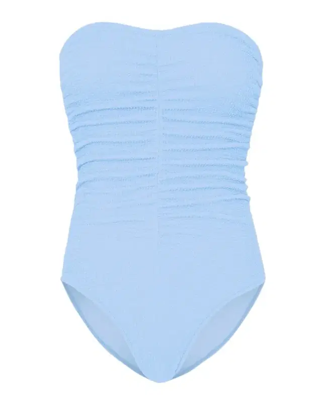 Milly Cabana Textured Ruched Strapless One-Piece Swimsuit