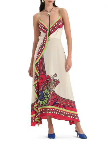 La DoubleJ Crêpe De Chine Turn Around Dress | Thumbnail 4