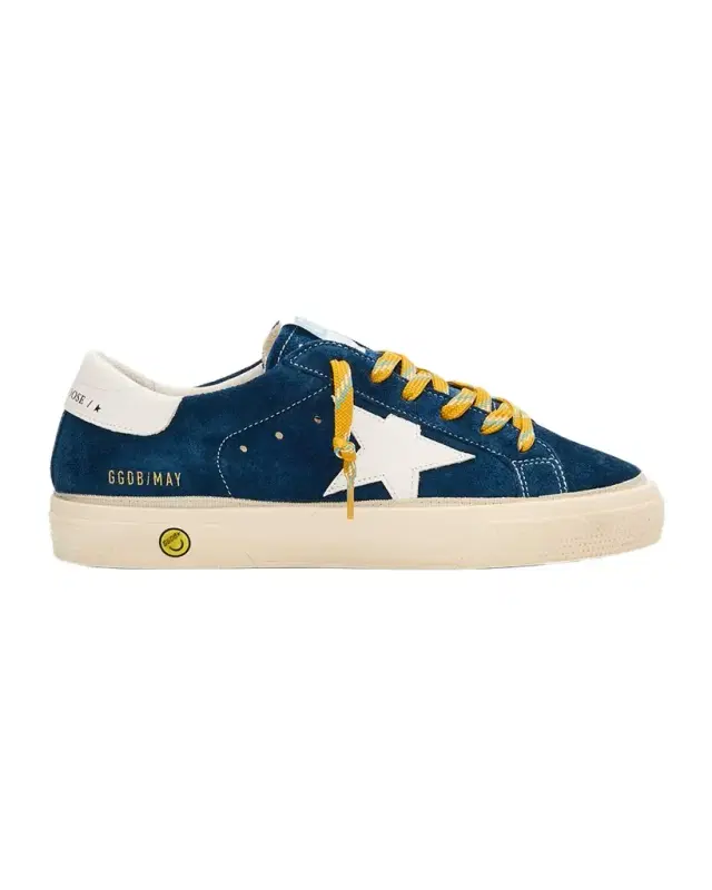 Boy 's May Suede and Leather Sneakers, Kid