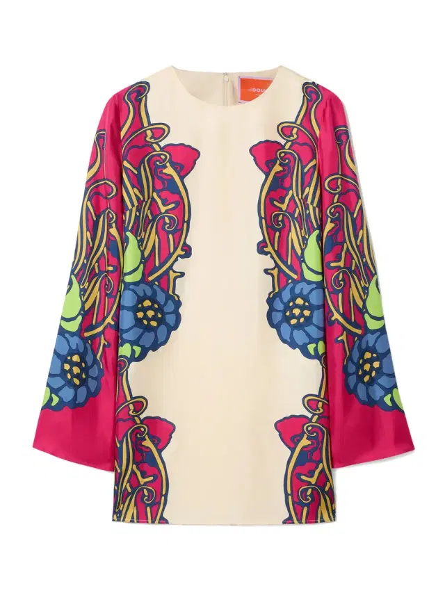 La DoubleJ Silk Twill Mini Supreme Swing Dress