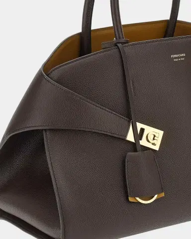 Ferragamo Hug Medium Leather Top-Handle Bag | Thumbnail 3 Ferragamo Hug Medium Leather Top-Handle Bag | Thumbnail 3