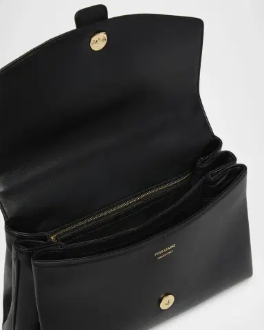 Ferragamo Medium Leather Top-Handle Bag | Thumbnail 3 Ferragamo Medium Leather Top-Handle Bag | Thumbnail 3