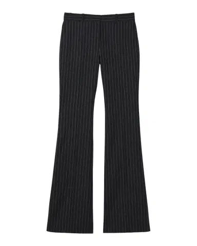 Alexander McQueen High-Rise Pinstripe Flared Trousers | Thumbnail 1