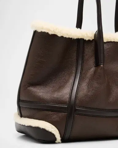 Bottega Veneta Shearling & Two-Tone Leather Shoulder Bag | Thumbnail 6 Bottega Veneta Shearling & Two-Tone Leather Shoulder Bag | Thumbnail 6
